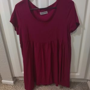 American Apparel Dark Red Babydoll Dress